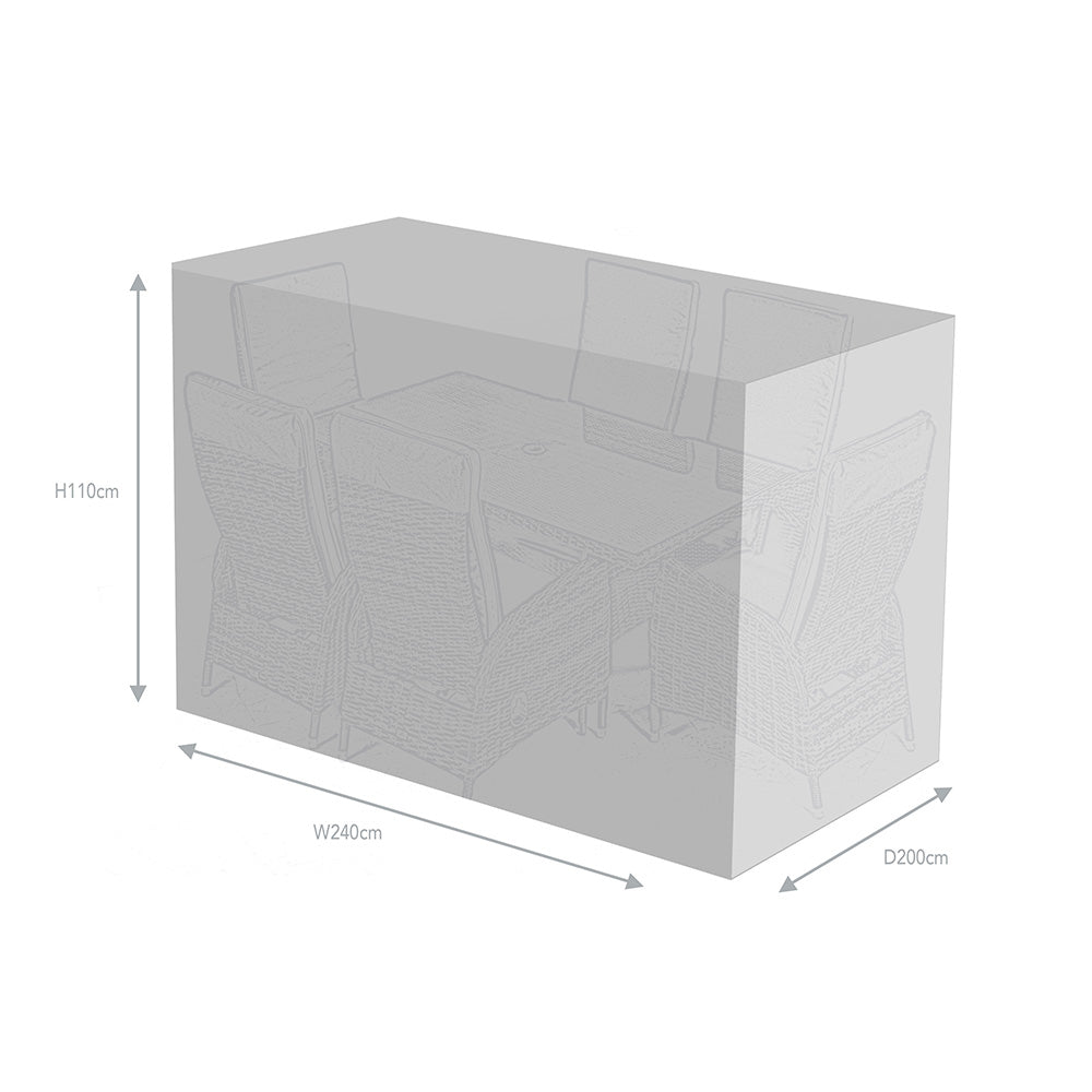 Supremo TEX 6 Seat High-Back Rectangular Dining Set Furniture Cover image 0