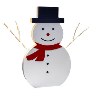 NOMA Wooden Snowman (30cm) image 1