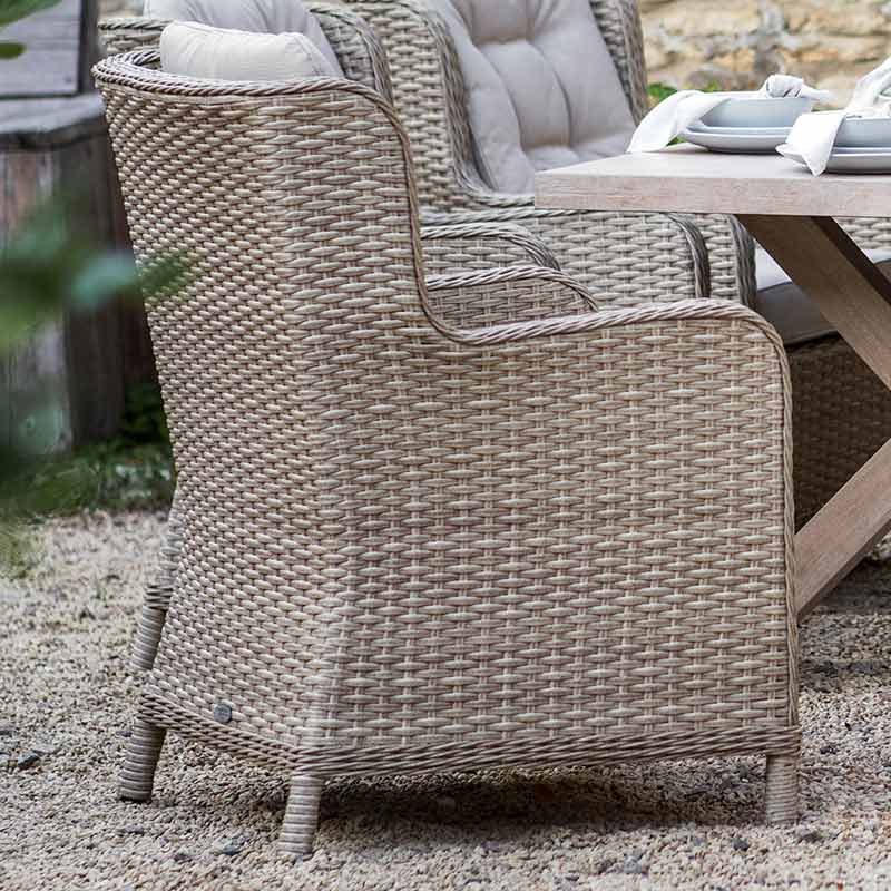 Bramblecrest Somerford 6 Seat Rectangular Garden Dining Set in Sandstone image 0