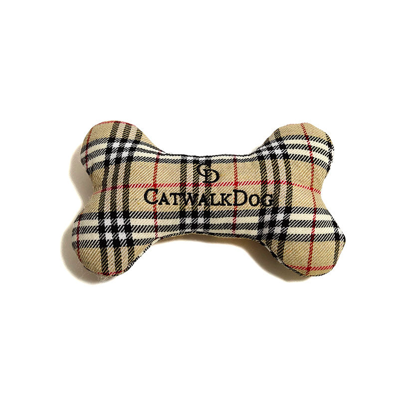 CatwalkDog Furberry Bone Plush Dog Toy image 0