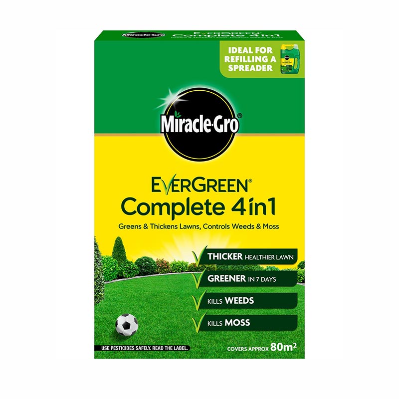 Miracle-Gro Evergreen Complete 4 In 1 Lawn Feed & Moss Killer (80m.sq.) image 0