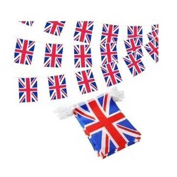 Union Jack PE Bunting with 20 Rectangular Linked Flags image 0