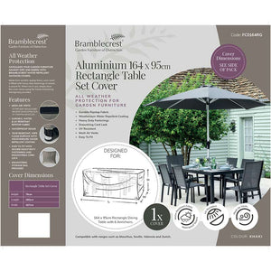 Bramblecrest Cover for Aluminium 6 Seat Rectangular Dining Set, 164cm x 95cm image 1