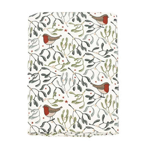 Walton &amp; Co Robin &amp; Mistletoe Tablecloth image 1
