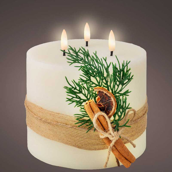 Lumineo Cream Wax LED Candle with Accent image 5
