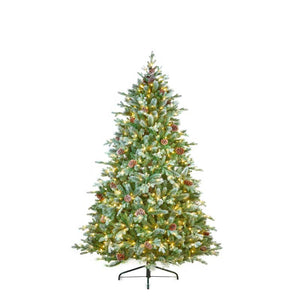 National Tree Frosty Dorchester Pine Pre-Lit Christmas Tree - 6.5ft image 0