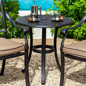 Hartman Amalfi Garden Bistro Set in Bronze with Amber Cushions image 2
