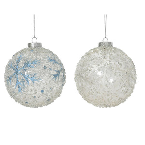 Decoris Polystyrene Bauble with Snowflakes (Assorted Designs) image 0
