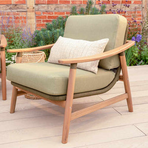 Kettler Meadow 5-Seat Wood & Rope Garden Lounge Set image 2