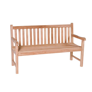 Bramblecrest Straight-Back Teak Garden Bench - Seats 2-3 image 2