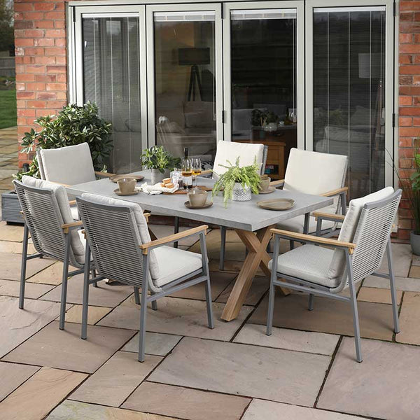 Supremo Novara 6 Seat Rectangular Garden Dining Set image 0