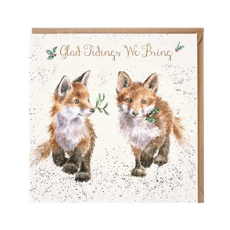 Wrendale Designs Glad Tidings We Bring Christmas Card image 0
