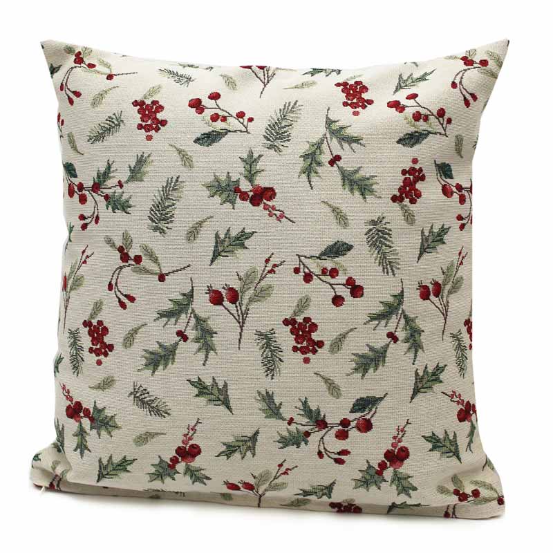 Peggy Wilkins Holly Sprigs Cushion image 0