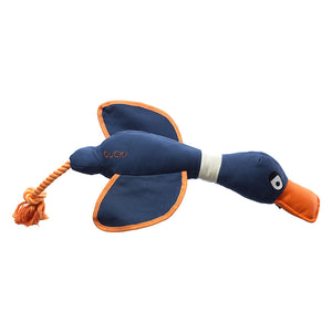 House of Paws Duck Canvas Thrower Dog Toy - Navy, Large image
