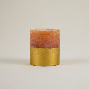 St Eval Orange &amp; Cinnamon Gold Half Dipped Candle image 1