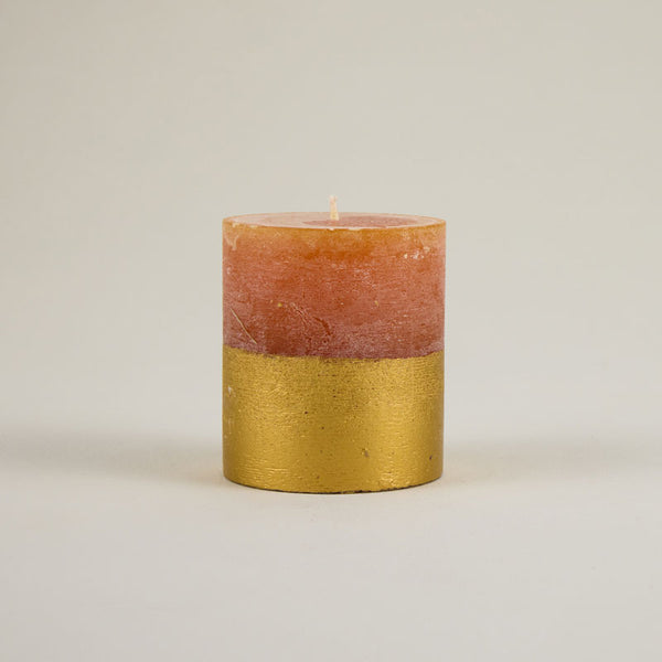 St Eval Orange &amp; Cinnamon Gold Half Dipped Candle image 1