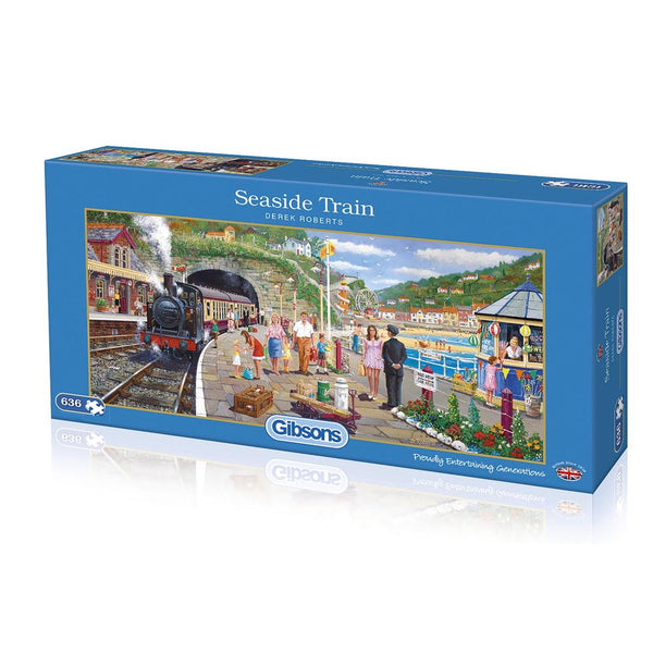 Gibsons Seaside Train 636 Piece Jigsaw Puzzle image 1