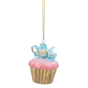 Gisela Graham Resin Tea Cup Stack or Cake with Teapot (Assorted Designs) image 2