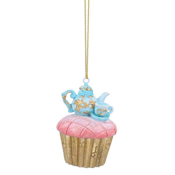 Gisela Graham Resin Tea Cup Stack or Cake with Teapot (Assorted Designs) image 2