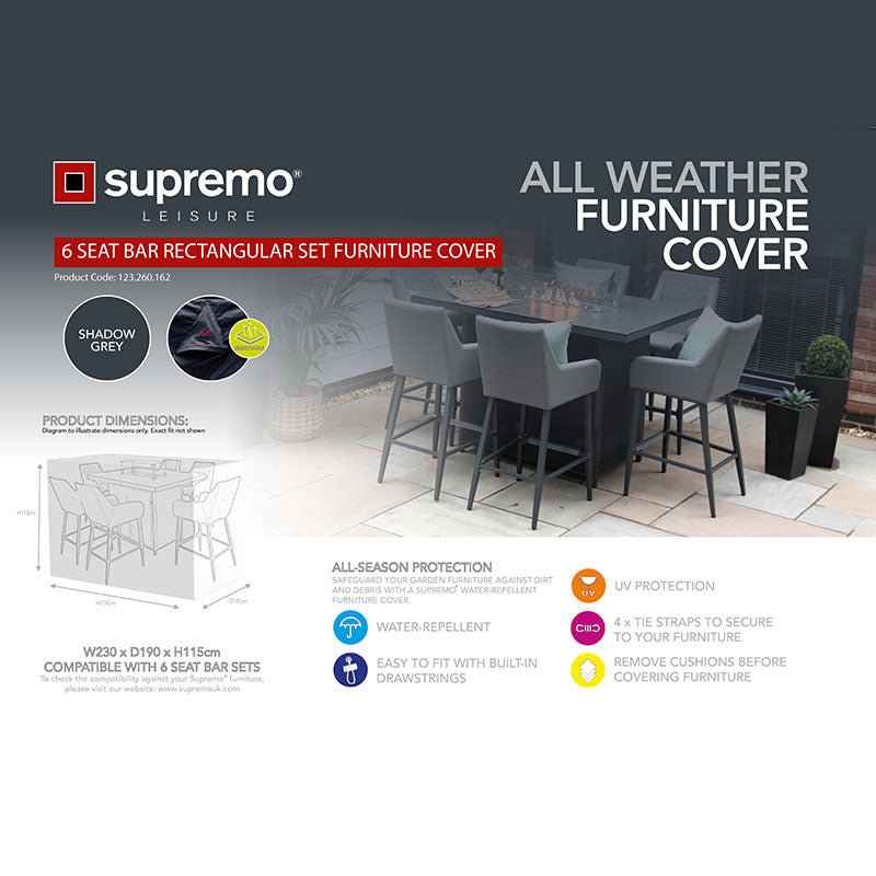 Supremo Cover for 6 Seat Rectangular Bar Set image 0