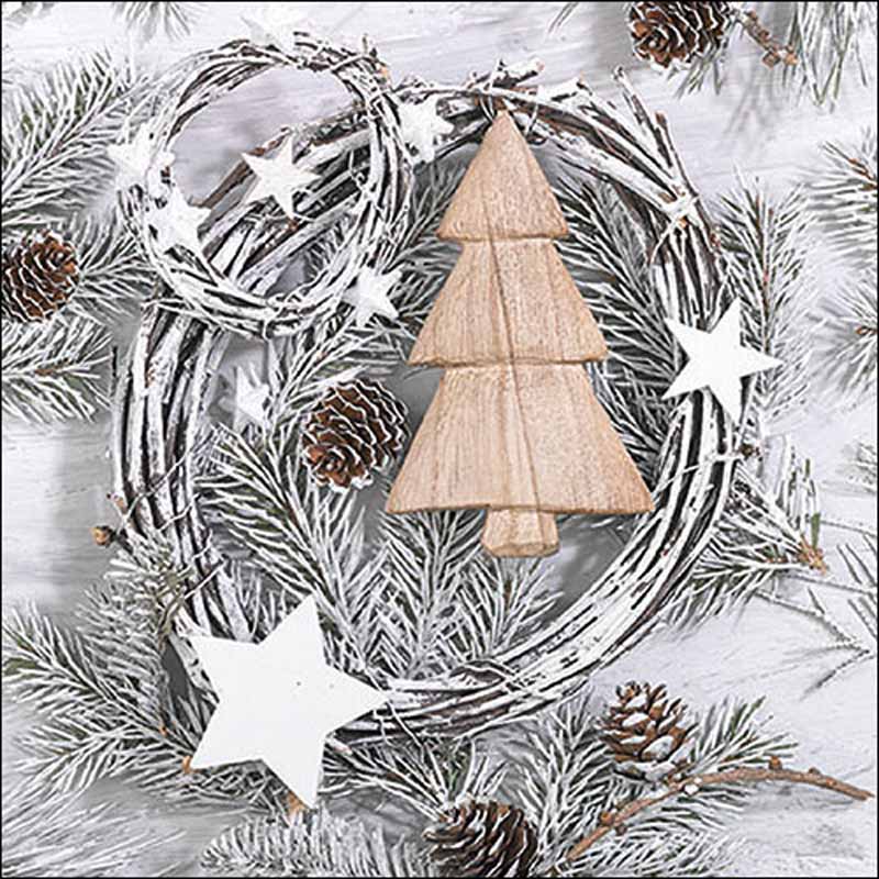 Ambiente Paper Napkins - White Christmas (Pack of 20) image 0