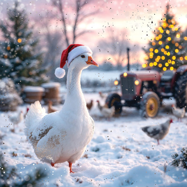 Darkroom Christmas Geese Luxury Cards (Pack of 16)