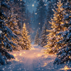 Darkroom Christmas Trees Luxury Cards (Pack of 16)