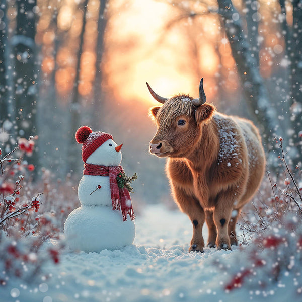 Darkroom Winter Highland Cows Cards (Pack of 16)