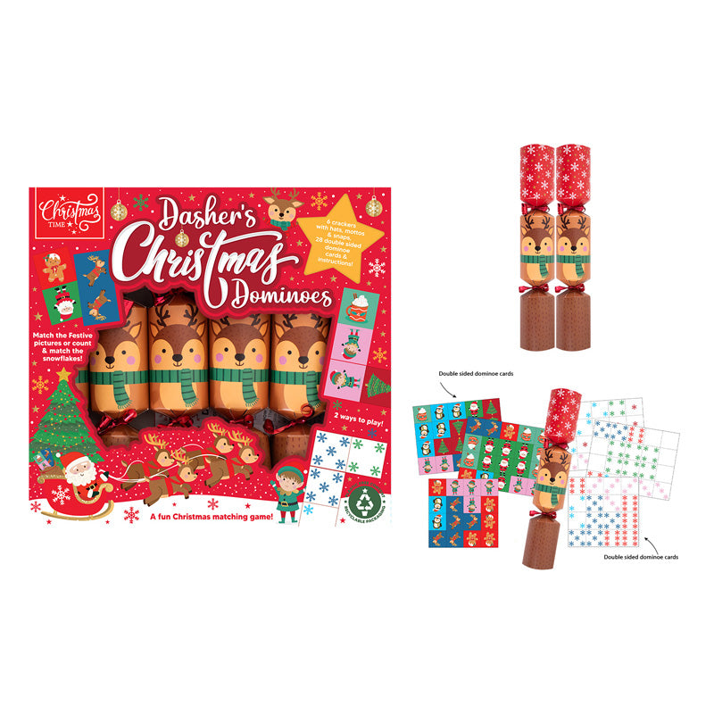Dasher's Christmas Dominoes Crackers