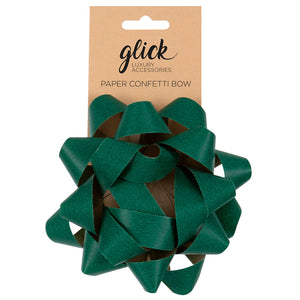 Glick Green Paper Confetti Bow image 0