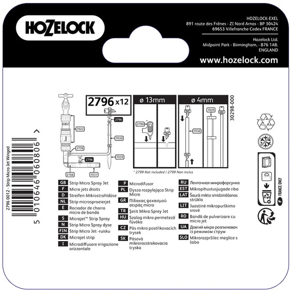 Hozelock Strip Micro Jets (Pack of 12) image 1