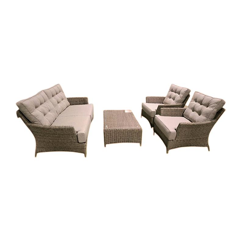 Orchard Life Braeburn 2-Seat Garden Sofa, 2 Armchairs &amp; Rectangular Coffee Table image 0