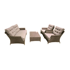 Orchard Life Braeburn 2-Seat Garden Sofa, 2 Armchairs &amp; Rectangular Coffee Table image 0