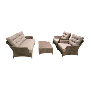 Orchard Life Braeburn 2-Seat Garden Sofa, 2 Armchairs &amp; Rectangular Coffee Table image 0