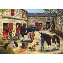 House of Puzzles Farrier's Visit 500 Piece Jigsaw Puzzle image 0
