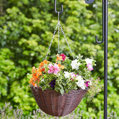 Smart Garden Chestnut Faux Rattan Hanging Basket (14-inch) image 0