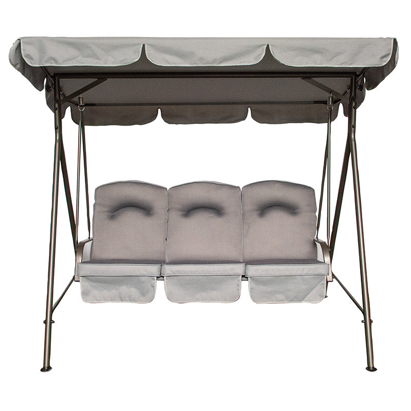 Quest Elite Naples Pro 3-Seater Garden Swing Seat in Grey image 0