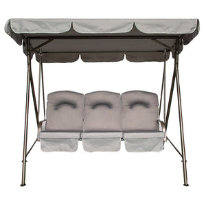 Quest Elite Naples Pro 3-Seater Garden Swing Seat in Grey image 1