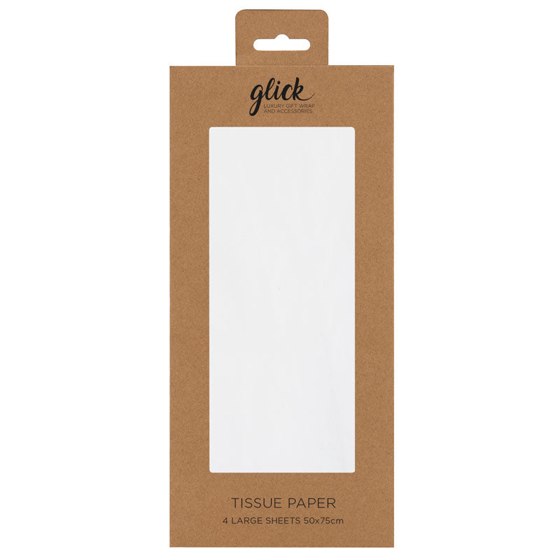 Glick White Tissue Paper (Pack of 4) image 0