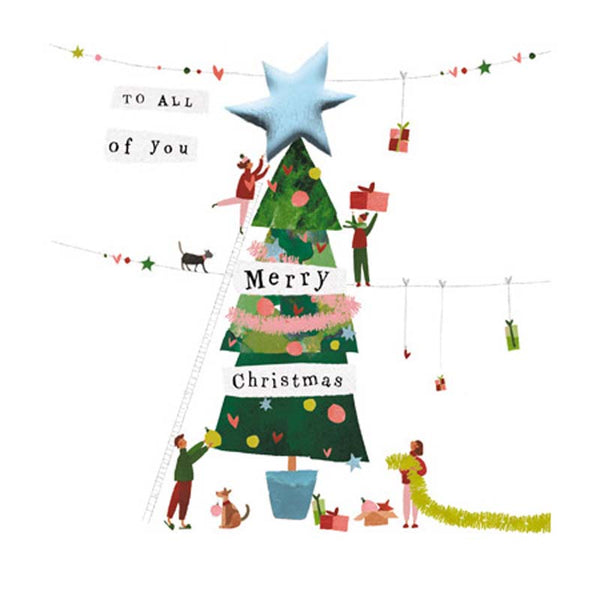 Woodmansterne To All Of You Tree Christmas Card image 0