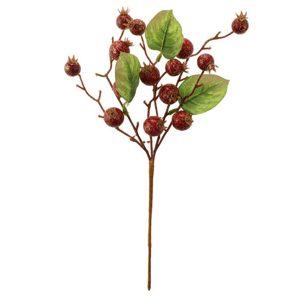 SageDecor Red Crackled Berry Pick (35cm) image 0