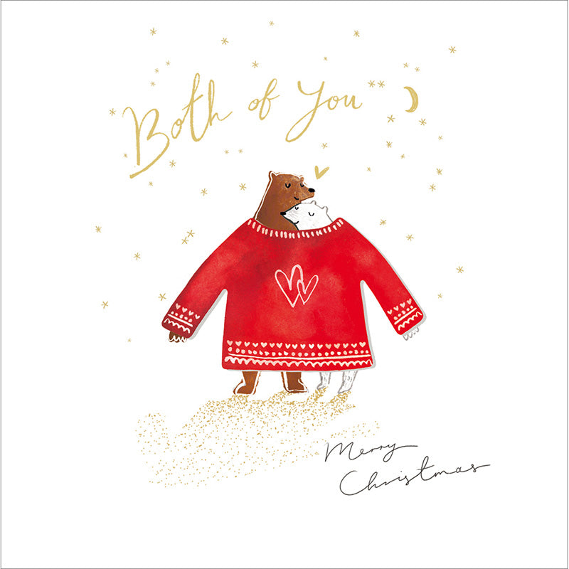 Woodmansterne Both of You Bears Christmas Card image 0