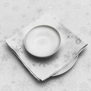 Peggy Wilkins Snow Crystal Napkins - White (Pack of 4) image 1