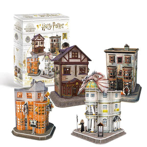 Harry Potter Diagon Alley 4 in 1 Jigsaw Puzzle Set image 0