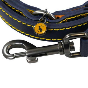 Joules French Navy Leather Dog Lead image 2