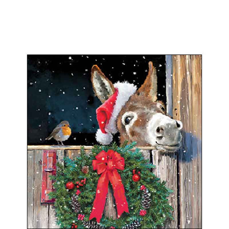 Ambiente Paper Cocktail Napkins - Friends with Donkey (Pack of 20) image 0