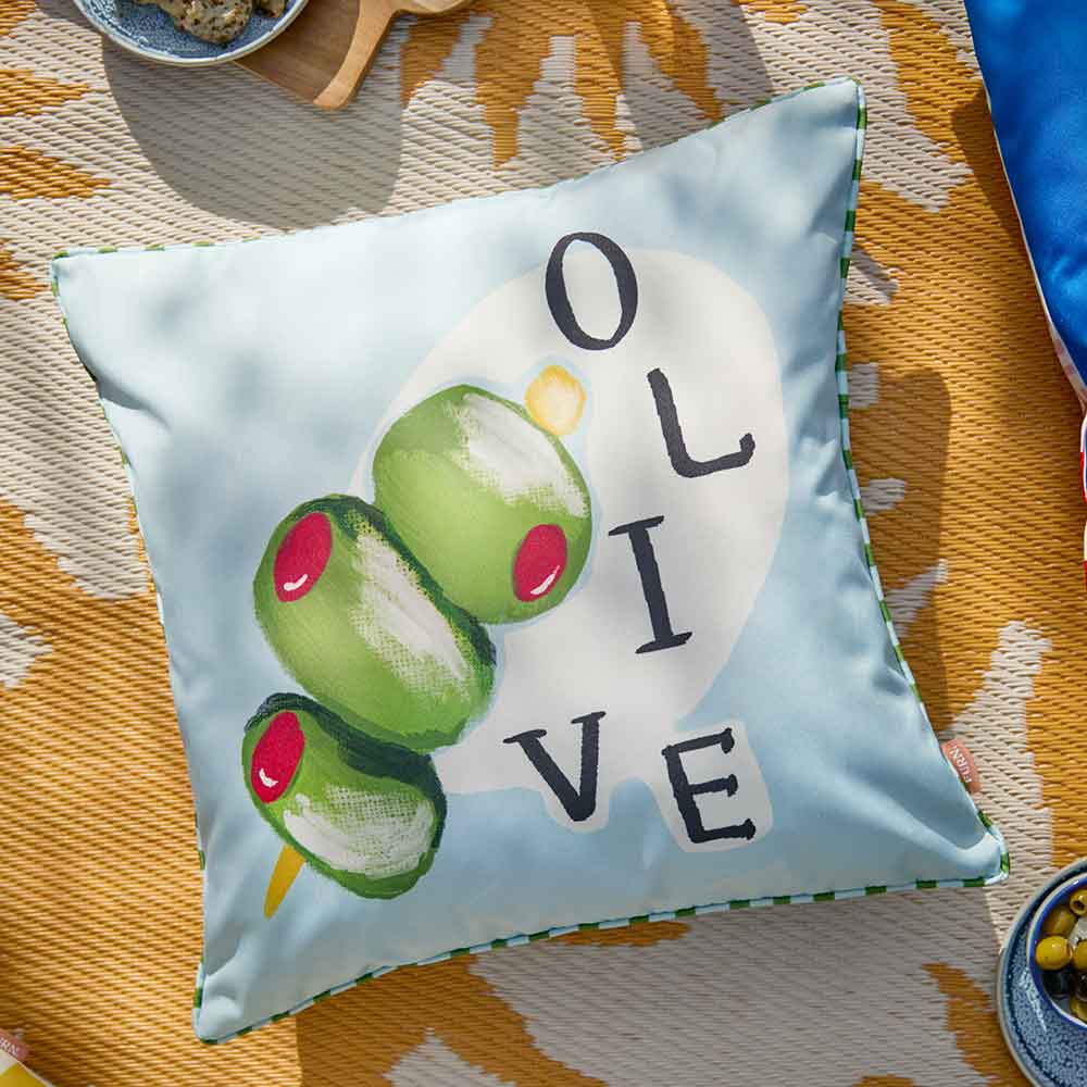Furn Mediterranean Olive Outdoor Cushion, 45 x 45cm image 0