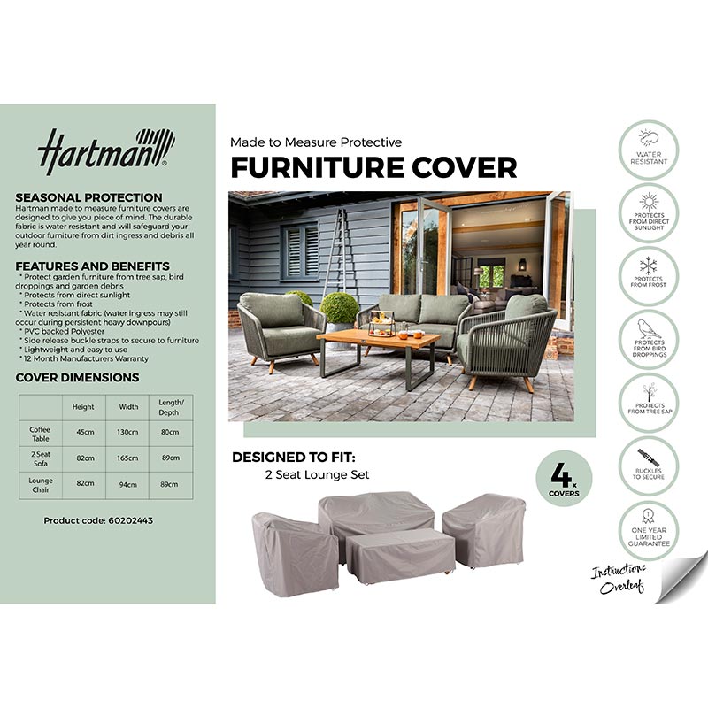 Hartman Covers for Eden or Trevi Garden Lounge Set with 2-Seater Sofa image 0
