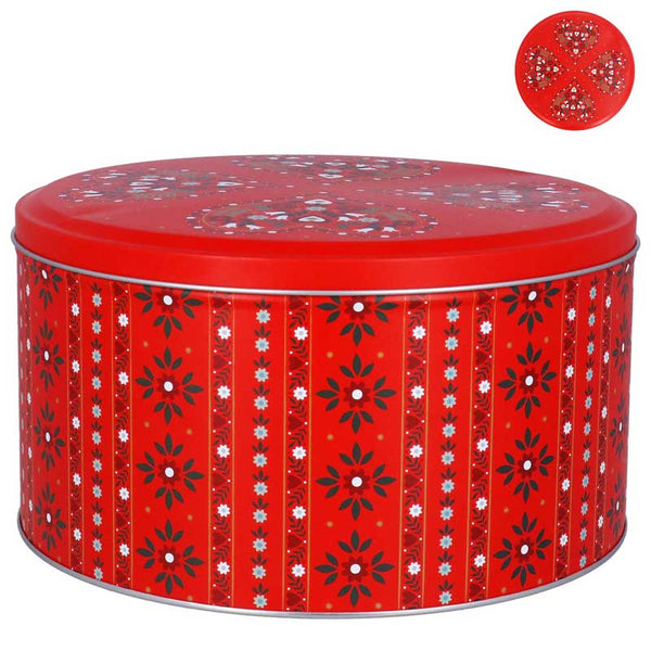 Gisela Graham Alpine Red Cake Tin image 0