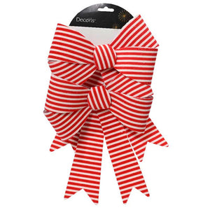 Decoris Candy Striped Bow (Pack of 2) image 0